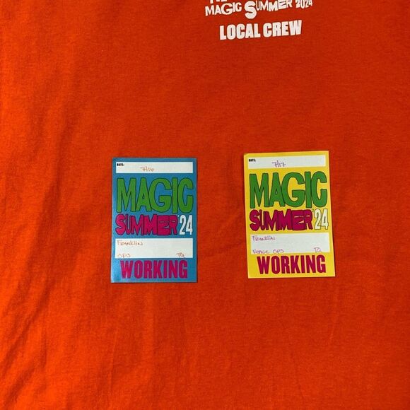 New Kids on the Block Magic Summer 2024 Tour Local Crew Tour Tee XL and Passes - Picture 6 of 6